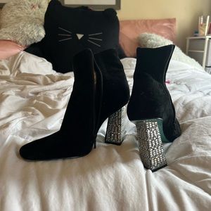 Bejeweled heel Betsy Johnson boots